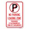 Signmission Loading Zone-Prohibido Estacionamiento Heavy-Gauge Aluminum Sign, 12" x 18", A-1218-23883 A-1218-23883 - alternate 1